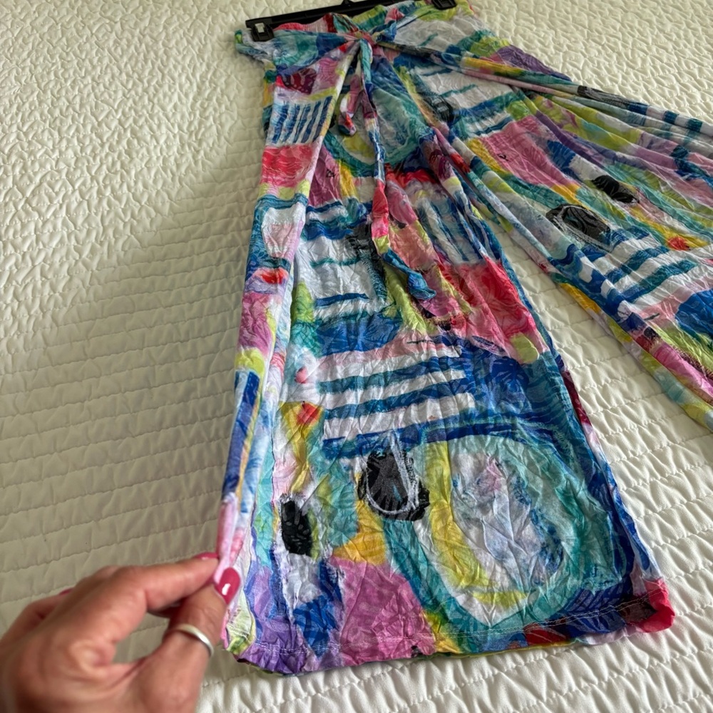 Vibrant Multicolor Wide Leg Jumpsuit - Picture 2 of 16